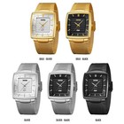 Skmei Men Classic Square Dial Watch Stainless Steel Quartz Analog Wristwatches
