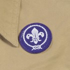 Boys Medium Official Bsa Boy Scout Cub Scout Short Sleeve Shirt   Khaki -0523