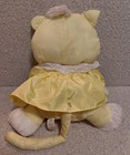 Vintage Fisher Price 15  Yellow Dress White Cat Puffalump Plush