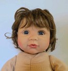 Aori Reborn Baby Girl Doll 22  Soft Body Vinyl Legs Blue Eyes Lifelike Realistic
