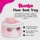 Bumbo Baby Infant Portable Foam Floor Seat With Play Top Tray Attachment  Pink