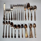 Vintage 28 Pieces Flatware Silver Plated Steel Flatware Mixed Lot Mcm