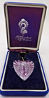 Vintage Waterford Crystal Heart Pendant Necklace Sterling Silver Original Box
