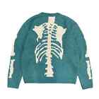 Capital Vintage Hirata Loose Bone Skeleton Knitted Cardigan Sweater For Men Wool