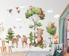 Safari Animals  Big Tree Forest Animals Wall Decal Sticker For Baby Room