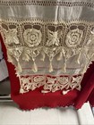 Antique Victorian Handmade Ecru Linen Crochet Lace   Linen Wedding Runner