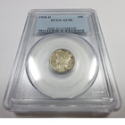 1928 D Pcgs Au50 - Silver Mercury Dime 10c Us Coin  56145a