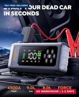 Car Battery Jump Starter With Air Compressor 4500a 150psi  Car Jumper Starter Po