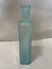Vintage Antique Aqua Medicine Bottle 7 5 X 2 5 X 1 5 Inch