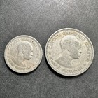 Lot Of 2 Coins 1958 Ghana 1 Shilling And 2 Shillings Coins Kwame Nkrumah World
