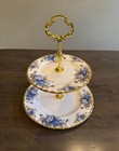 Royal Albert Moonlight Roses 2- Tier Cake Dessert Stand