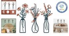 Elegant 3-piece Metal Flowers Wall Art Set - Boho Floral Decor For Home