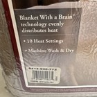 Sunbeam Microplush Heated Blanket 10 Heat Settings Queen Taupe 2 Controls New