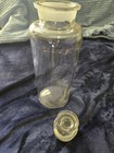 Vintage Glass Apothecary Jar With Glass Lid Stopper