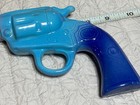 Rare Pistol Wall Pocket   Vintage  Pink  Light Blue  And Royal Blue  9   x5    