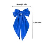2pc Large Blue Bow For Satin Bow Hair Accessory For Girls long Ribbon Hair  s   