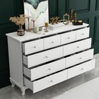 10 Drawer White Paint Finish Dresser Chest Of Drawers Cabinet 35 4 In h X 55 1 I