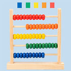Educational Abacus For Kids Math - 5 Row Wooden Counting Frame With Beads