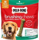 Brushing Chews  Large  Fresh Flavor  18 Dental Treats   24 2-oz  Bag  Daily D   
