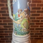 Vtg Handarbeit German Beer Stein 21  Xl Large Pewter Lid Toastmaster Gathering