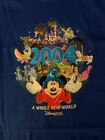 Nwt Vintage Disney Disneyland Resort Blue 2004 Whole New World T Shirt 3t