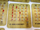 12 Vintage 1950s Bingo Cards Usa Mt Carmel Nd Church Altar Society North Dakota