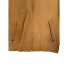 Styleworks Jacket Womens 8 Tan Leather Lined Vintage 80s 90s Straight Pockets