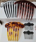 Art Deco Hair Comb Faux Tortoise Shell To 80s Small lg 12 Decorative Hair Combs