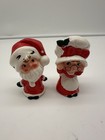 Vtg Children Dressed As Santa   Mrs  Claus Salt Pepper Shakers Made In Japan 