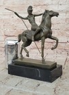 Antique Style Bronze Roman greek Nude Woman Amazon Warrior On Rearing Horse Sale