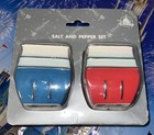 Disney Parks Skyliner Gondola Cable Car Salt   Pepper Shakers Set Red Blue Nip