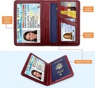 Passport Holder For Travel Essentials Rfid Blocking Wallet Card Case Pu Leather 