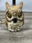 Vintage Ceramic Owl Table Lamp 1970s 