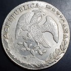 Error Defective Planchet Mexico Second Republic 8 Reales 1887 Pi Mr Potosi Mint