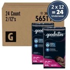 Goodnites Girls  Nighttime Underwear Xxl 120-165 Lbs 24 Ct 2 Packs 