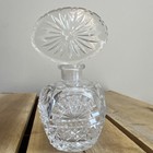 Elegant Vtg Made In Czechoslovakia Cut Glass Perfume Bottle 4 1 4 