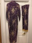 Vtg New Condition Size 2 Chinnese Style Asian Sequence Long Dress  From Hongkong