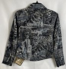 Vintage 2003 Harley-davidson Powerflow All Over Print Moto Jacket Nwt Sz Xs
