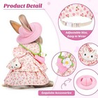 2 Sets Bunny Hats For Rabbits Harness Small Puppy Outfits Pet Clothes Dress Hat