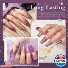 Azurebeauty Dip Powder Nail Kit  4 Colors Brown Purple Glitter Dipping Powder