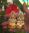 Auspicious Hindu Goddess Lakshmi Laxmi Ganesh Murti Statue Idol Set Diwali Gift