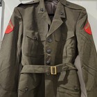 Vintage Nos Usmc Marine Corps Dress Alpha Army Green Military Coat   Shirt Mens 