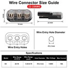Tkchax 30pcs 3 Pin Quick Connect Wire Connector For 18-22 Black clear