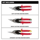 Milwaukee 3 Pack Offset Aviation Snip Tool Straight Cut Cutting Tools Tin Snips