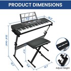 61 Key Portable Electric Piano Keyboard Set With Microphone   Stand  Bench