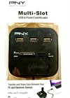 Pny Usb 2 0 Flash Card Reader   Usb Hub  Sd  Micro Sd  M2  3 Usb Ports Nos