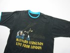Vtg 80s 90s Maynard Ferguson Live London Playing Horn T Shirt Black Teal Sz M  
