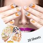  20 Sheets Nail Polish Stickers Full Nail Wraps For Women Fall And Halloween 