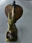Ashtdhatu 1895 Antique Hindu Museum Cow Figure Snake Old Indian Rare Collectible
