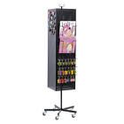White Or Black - Metal Pegboard Rotating Floor Spinner Magnet Hooks Display Rack